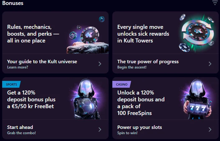 bonuses kult casino
